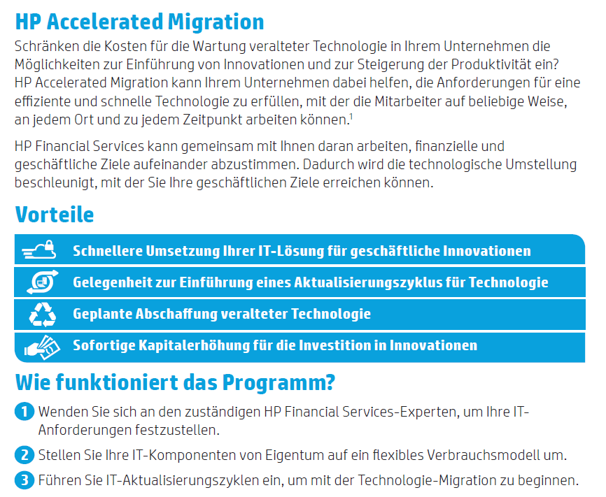 HP Accelerated Migration